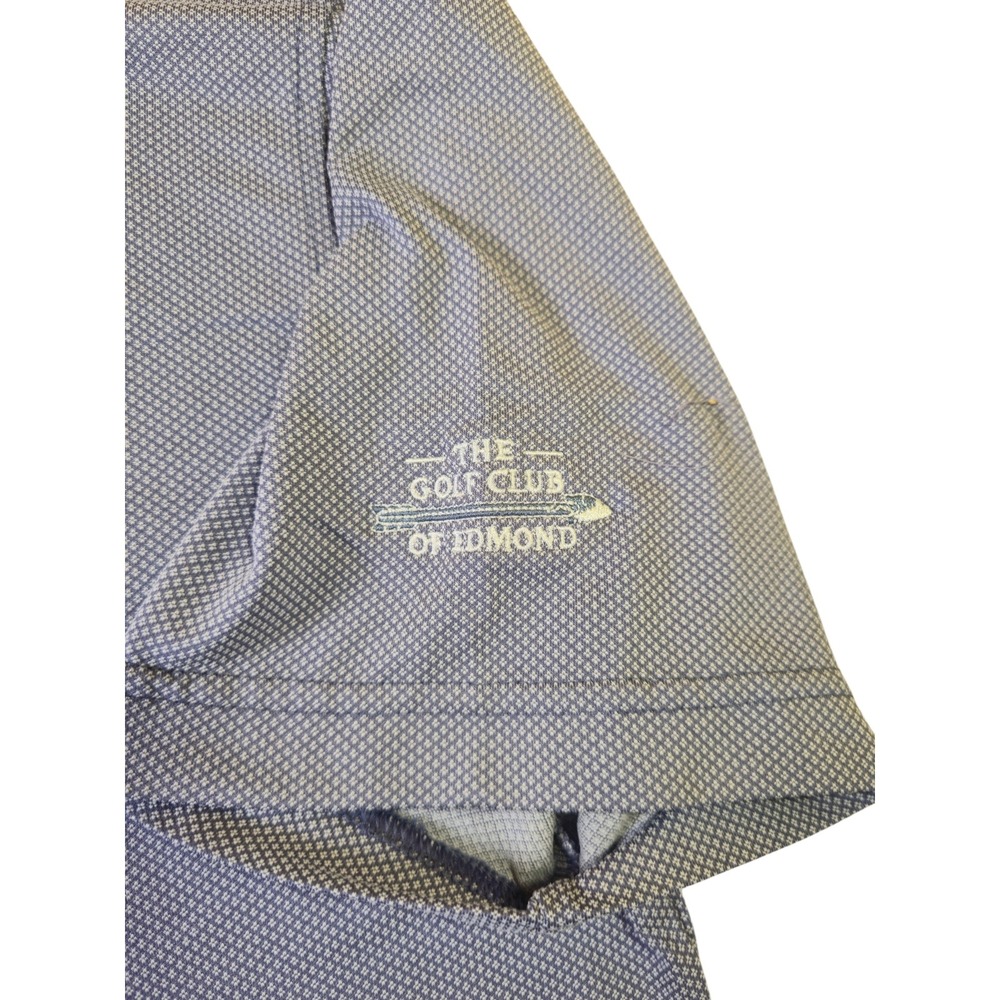 FootJoy Golf Polo Mens Medium Blue Geometric Print The Golf Club of Edmond FJ - Picture 3 of 8